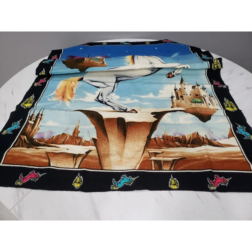 Vintage‎ Space Tapestry Psychedelic Unicorn Stoner Decor Hippie Celestial 70s